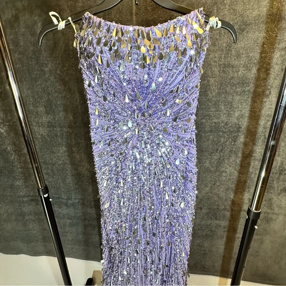 Sherri Hill 56011 Lilac Gown - Picture 5 of 8